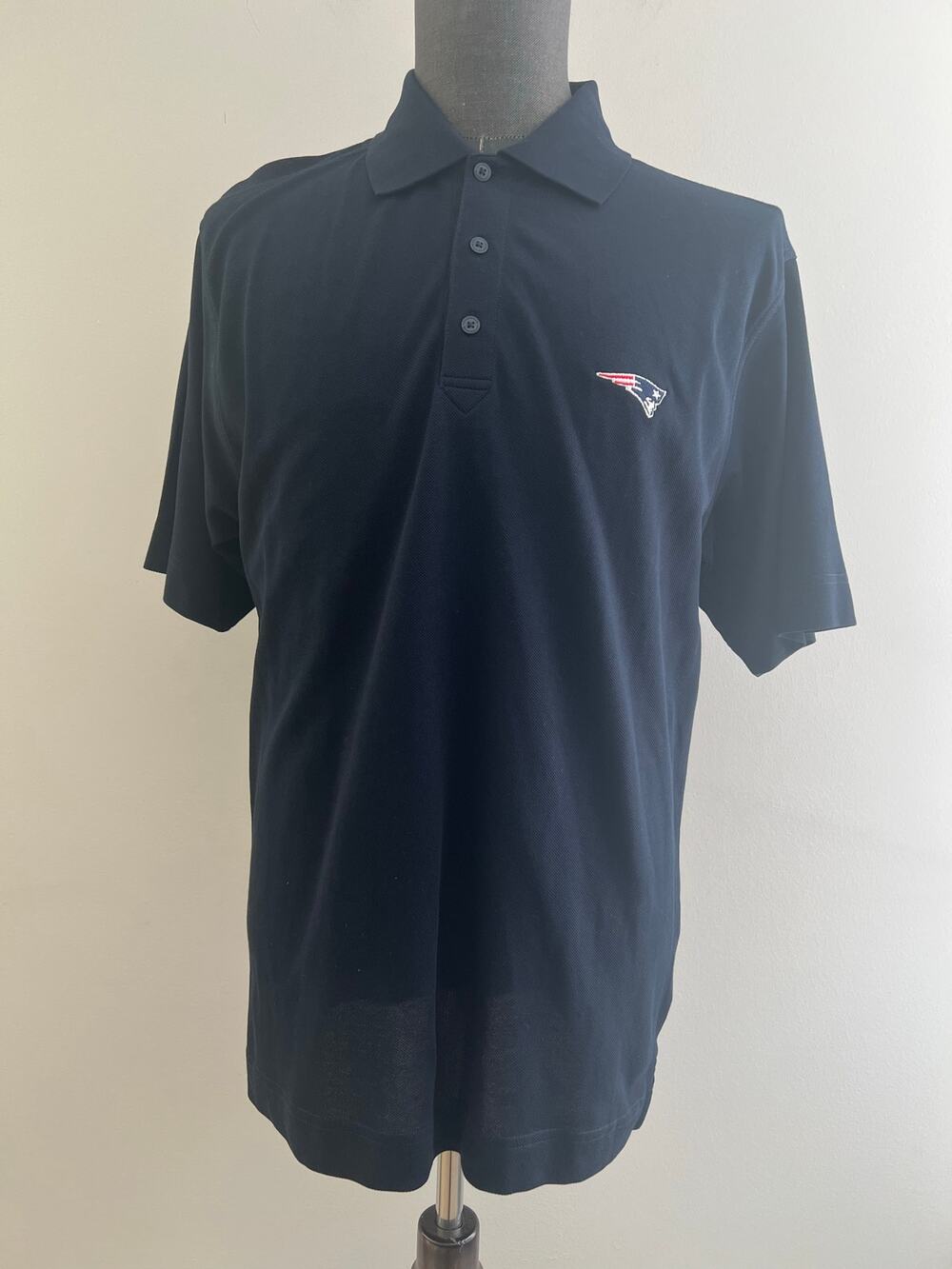 Cutter & Buck New England Patriot's Football Polo Shirt Navy Blue Medium SG